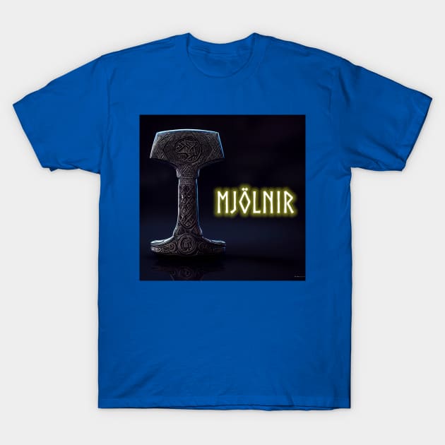 Mighty Mjolnir Thor Hammer Norse T-Shirt by Grassroots Green